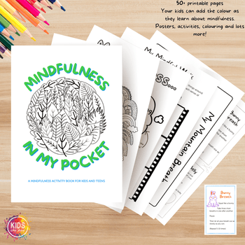 Mindfulness In My Pocket - 50 Page Printable Activity Book (Ages 5 and up)